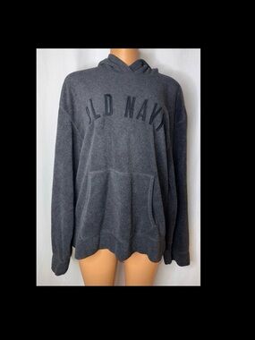 Old Navy Men's Charcoal Gray Crewneck Hoodie Sweater